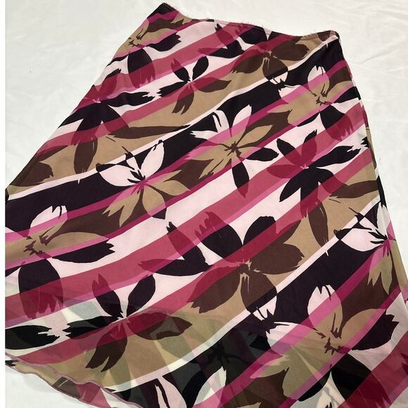 Mandee Vintage 90s Womens Medium Floral Tropical Midi Skirt Girly Dainty Fairy - Picture 2 of 8